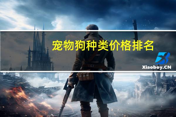 宠物狗种类价格排名