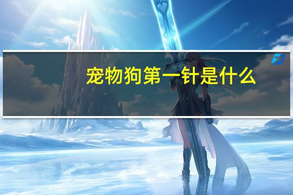 宠物狗第一针是什么