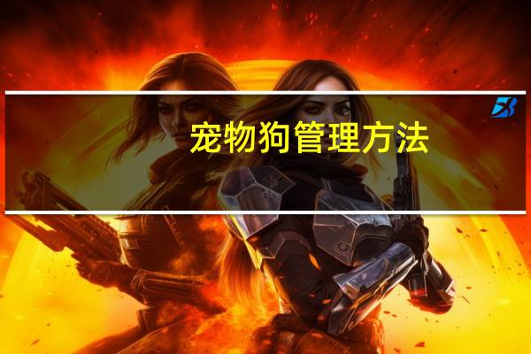宠物狗管理方法