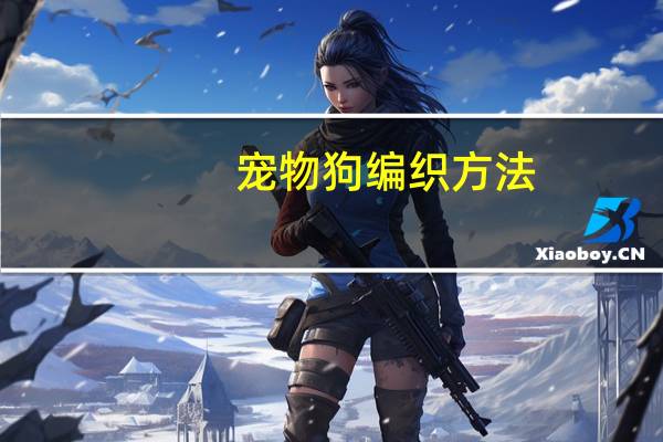 宠物狗编织方法