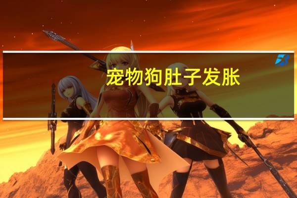 宠物狗肚子发胀
