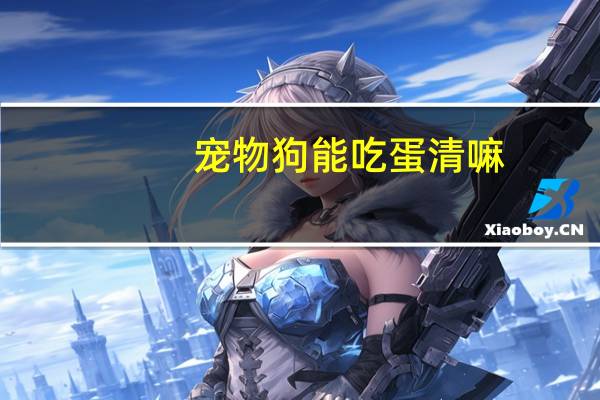 宠物狗能吃蛋清嘛