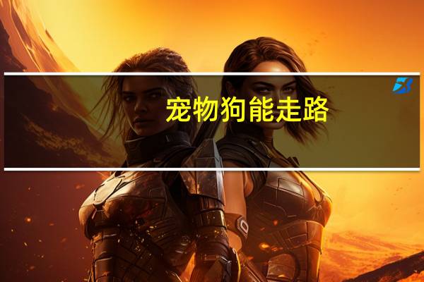 宠物狗能走路