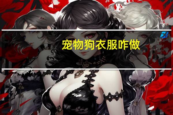 宠物狗衣服咋做