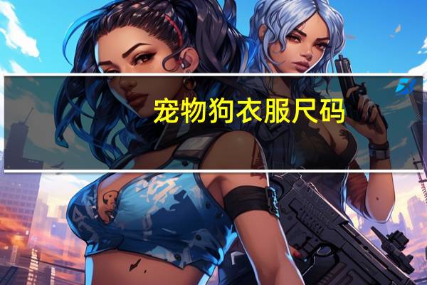宠物狗衣服尺码