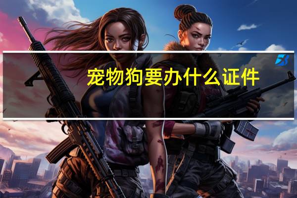 宠物狗要办什么证件
