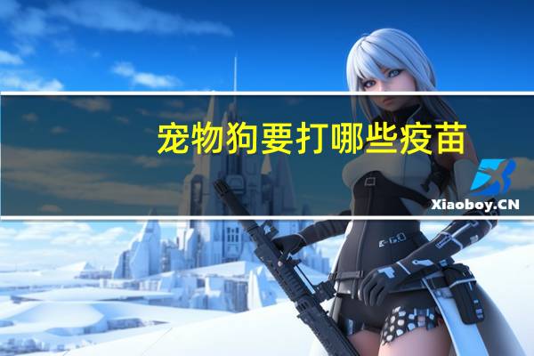 宠物狗要打哪些疫苗