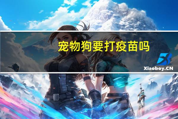 宠物狗要打疫苗吗