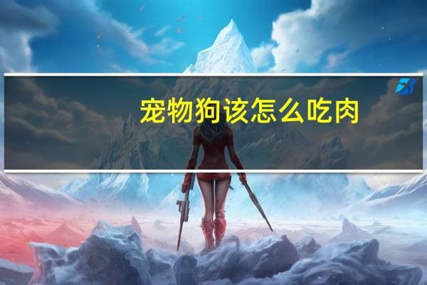 宠物狗该怎么吃肉