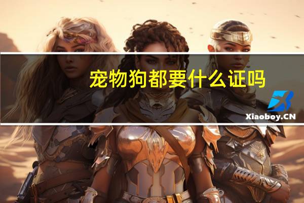 宠物狗都要什么证吗