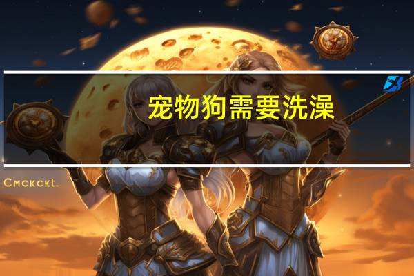 宠物狗需要洗澡