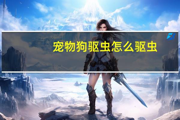 宠物狗驱虫怎么驱虫