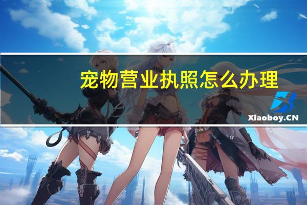 宠物营业执照怎么办理