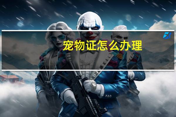 宠物证怎么办理