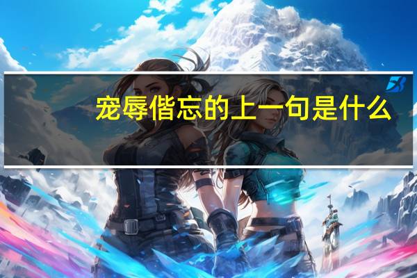 宠辱偕忘的上一句是什么