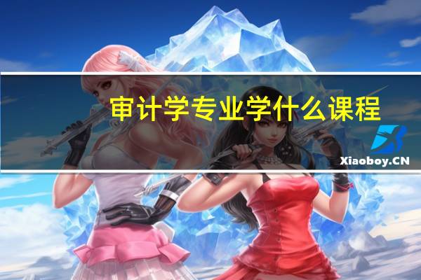 审计学专业学什么课程