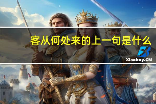 客从何处来的上一句是什么