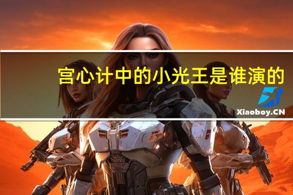 宫心计中的小光王是谁演的
