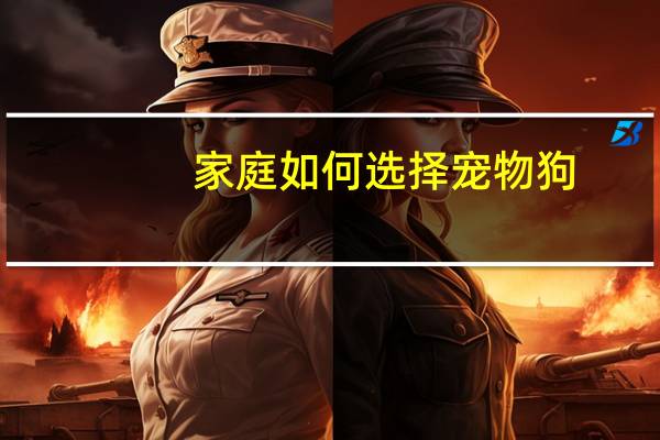 家庭如何选择宠物狗