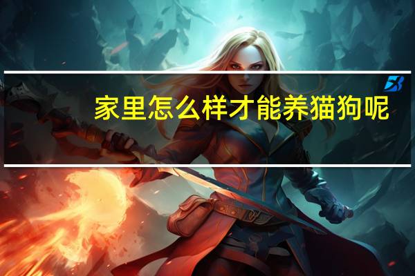 家里怎么样才能养猫狗呢