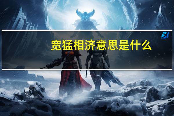 宽猛相济意思是什么