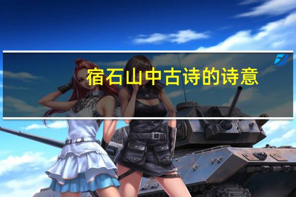 宿石山中古诗的诗意