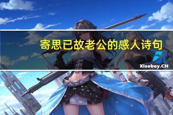 寄思已故老公的感人诗句