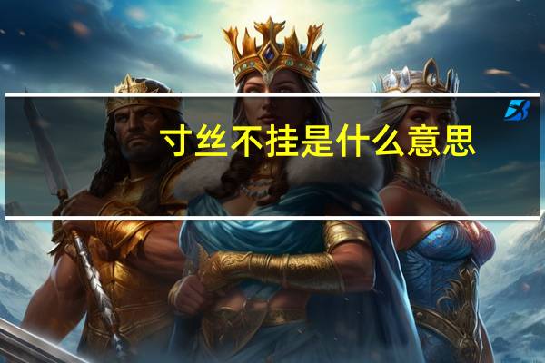 寸丝不挂是什么意思