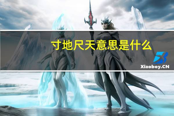 寸地尺天意思是什么