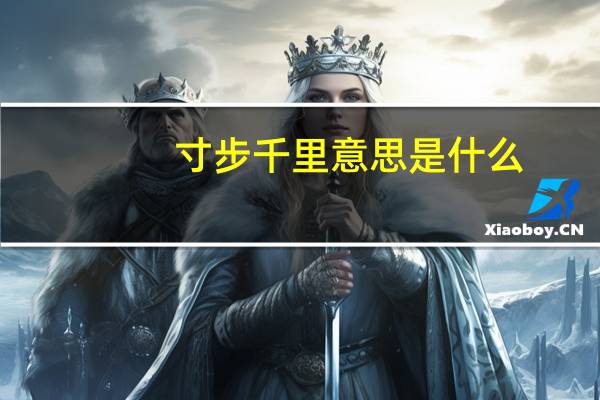 寸步千里意思是什么