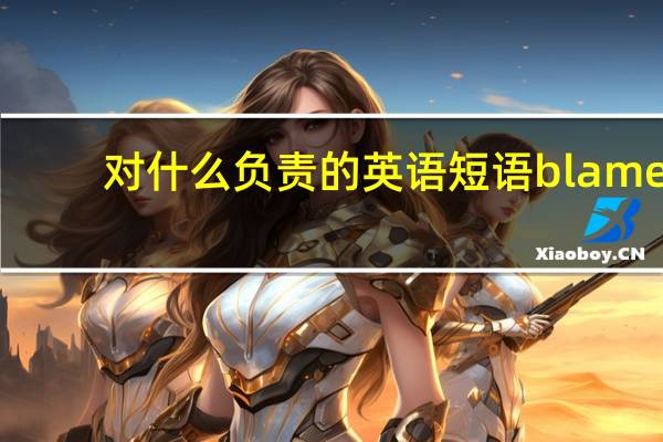 对什么负责的英语短语blame