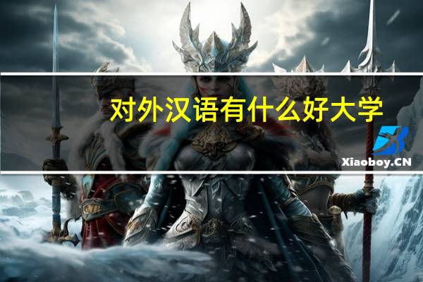 对外汉语有什么好大学