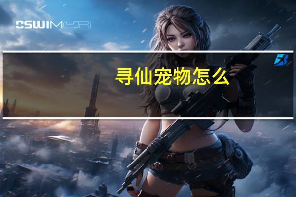 寻仙宠物怎么