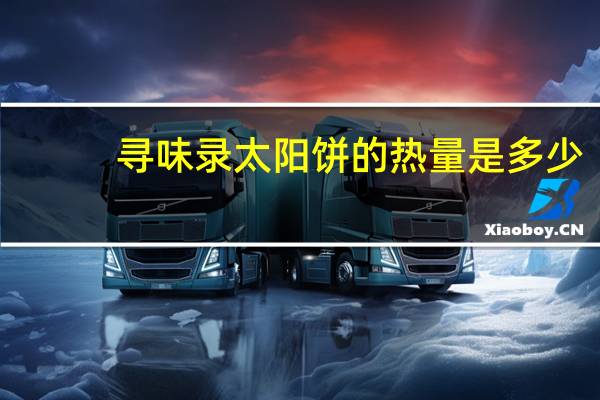寻味录 太阳饼的热量是多少