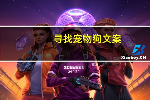 寻找宠物狗文案