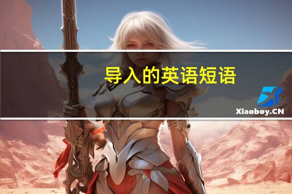 导入的英语短语