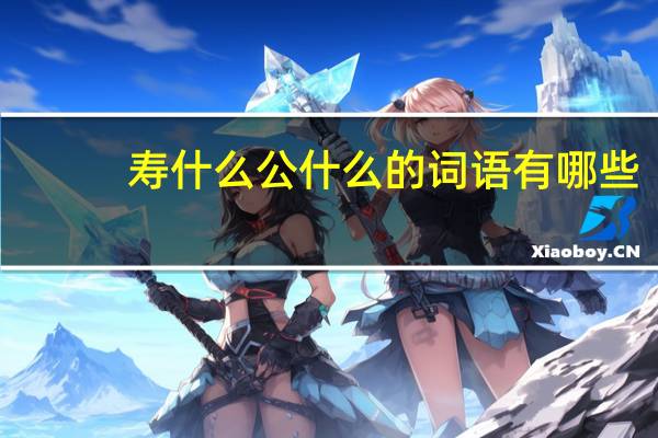 寿什么公什么的词语有哪些?
