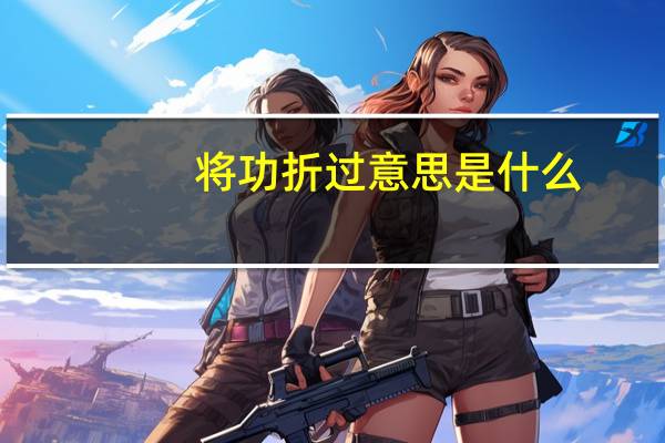 将功折过意思是什么