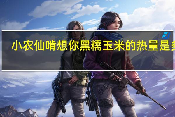 小农仙 啃想你黑糯玉米的热量是多少