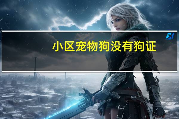 小区宠物狗没有狗证