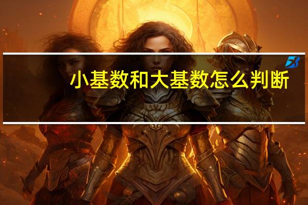 小基数和大基数怎么判断