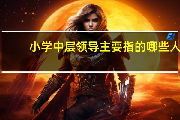 小学中层领导主要指的哪些人