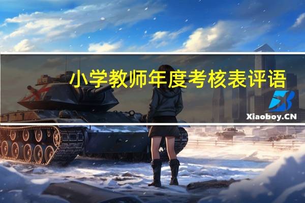 小学教师年度考核表评语
