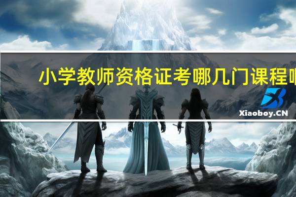 小学教师资格证考哪几门课程啊