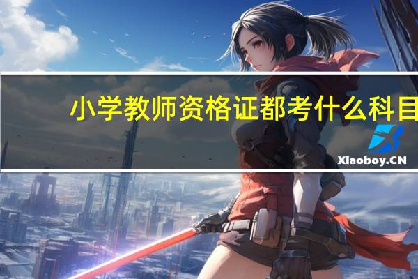 小学教师资格证都考什么科目