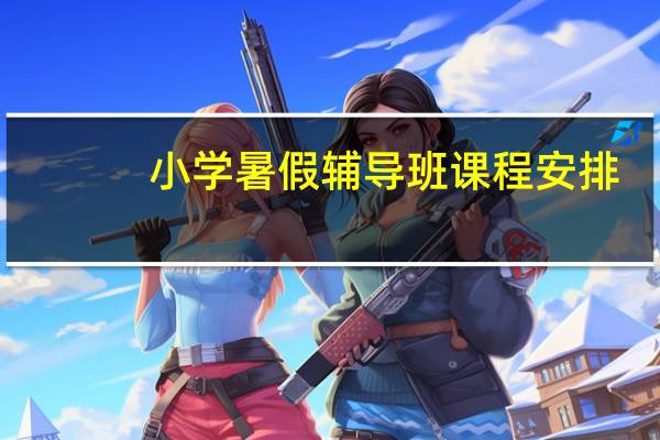 小学暑假辅导班课程安排