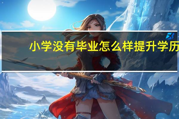 小学没有毕业怎么样提升学历