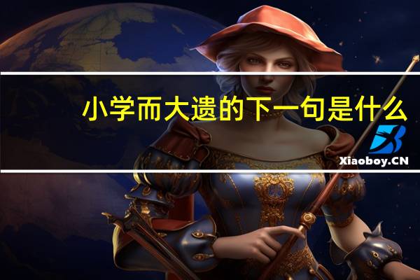 小学而大遗的下一句是什么