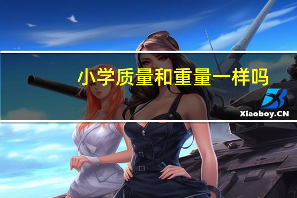 小学质量和重量一样吗