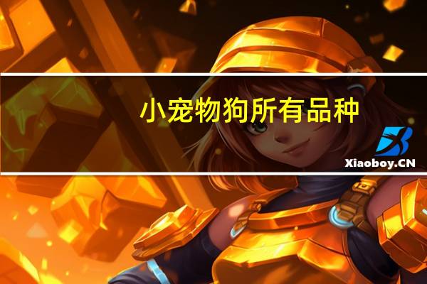 小宠物狗所有品种